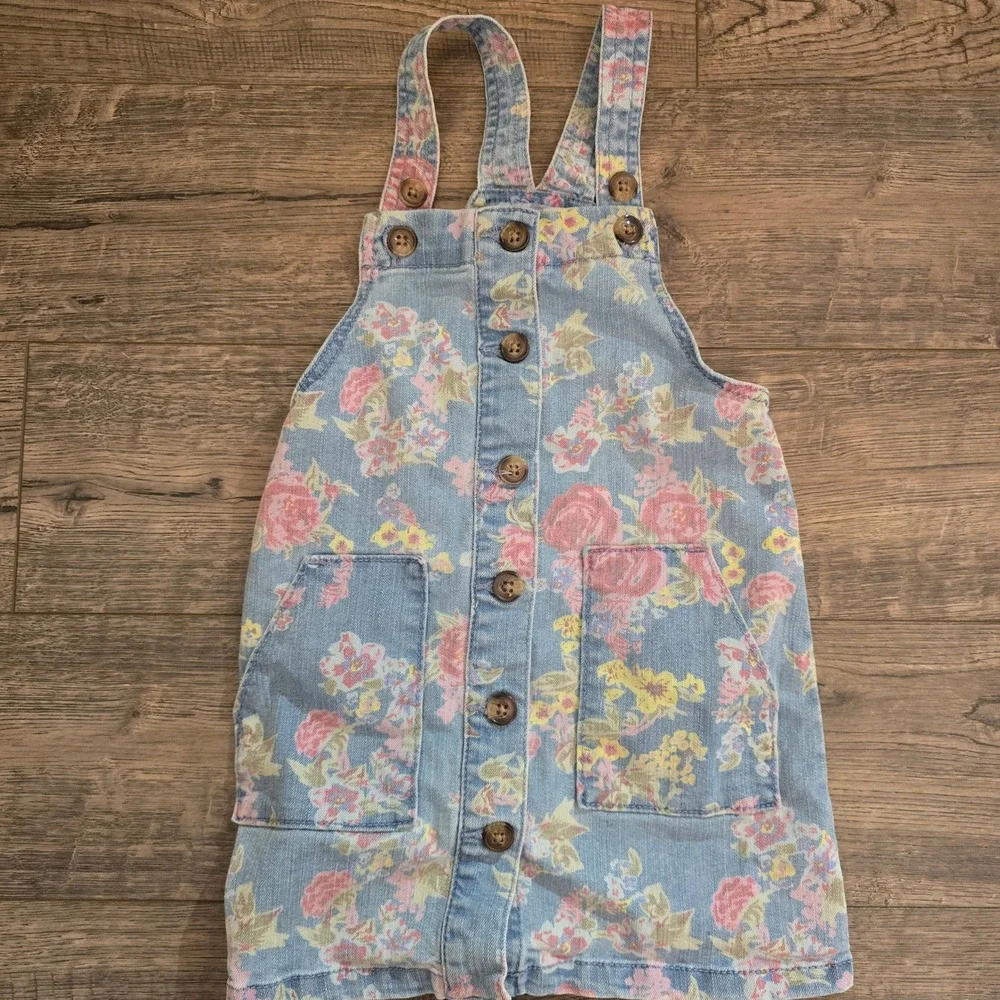 Girls Summer‎ Lot 3pc Wonder Nation Floral Dress Cat & Jack Romper Stars 4T 5T